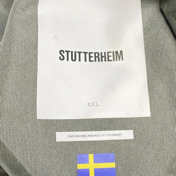 Stutterheim Unisex Stockholm Lightweight Rain Coat Size XXL Green - Picture 13 of 13
